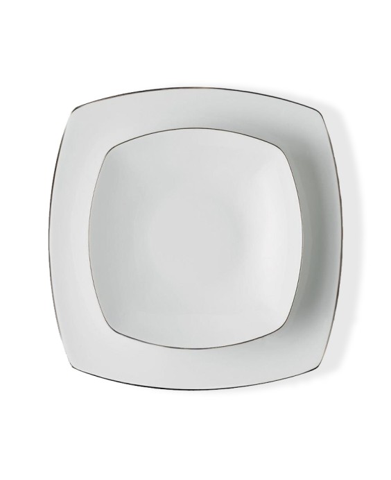 Fade Servizio di piatti 39 pezzi in porcellana filo platino Nilo