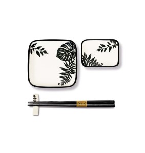 Set sushi per 2 persone con piattini e bacchette base blu WD LifeStyle