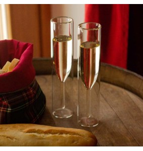 Set 2 Calici flute a doppia parete in vetro WD LifeStyle