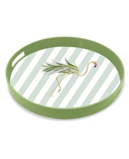 Vassoio tondo 33 cm con decoro fenicottero WD LifeStyle