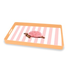 Vassoio rettangolare 40x24 cm con decoro tartaruga WD LifeStyle
