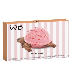 Vassoio rettangolare 40x24 cm con decoro tartaruga WD LifeStyle