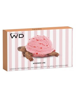 Vassoio rettangolare 40x24 cm con decoro tartaruga WD LifeStyle