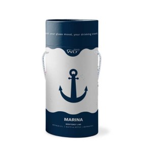 WD Lifestyle bottiglia in vetro con decoro in vetro colorato Ancora