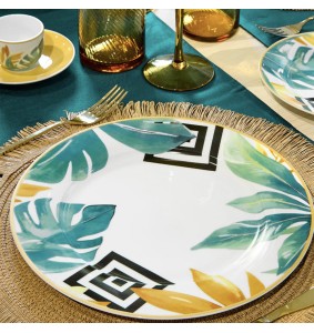 Fade servizio di piatti 18 pezzi in porcellana Palm
