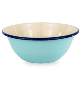 WD Lifestyle insalatiera in latta smaltata crema stile retrò Aragosta