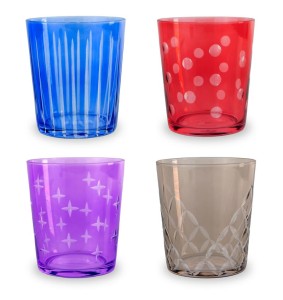 Set 4 bicchieri colorati in vetro WD Lifestyle WD819A