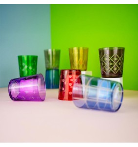 Set 4 bicchieri colorati in vetro WD Lifestyle WD819A