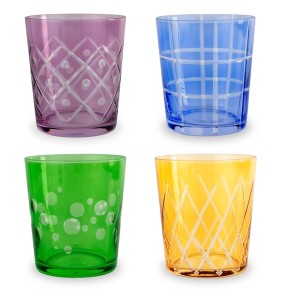 Set 4 bicchieri colorati in vetro WD Lifestyle WD819B