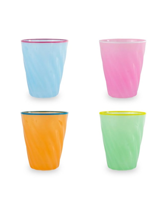Set 4 bicchieri colorati in vetro WD Lifestyle WD820A