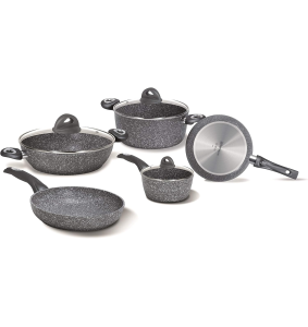 Batteria di Pentole 8 pezzi Antiaderenti ad Induzione Madame Petravera 3.0