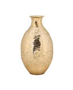 Fade vaso 17x28 cm in metallo dorato Keren