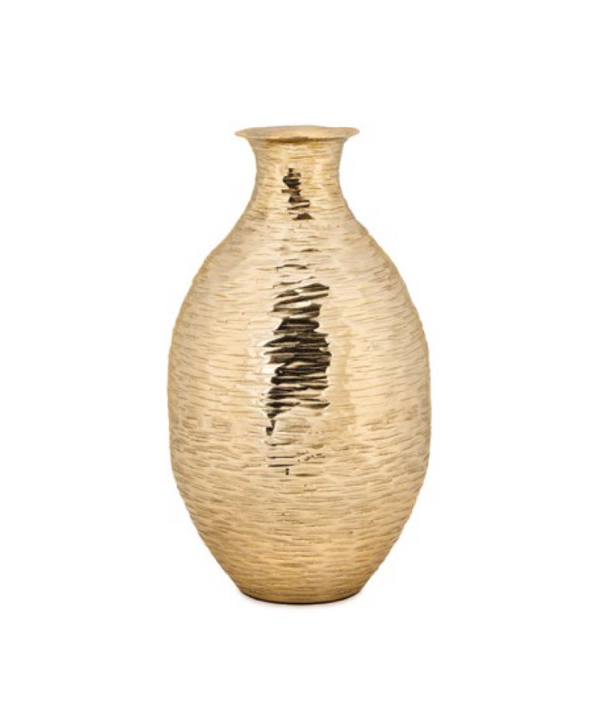 Fade vaso 17x28 cm in metallo dorato Keren