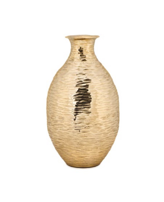 Fade vaso 17x28 cm in metallo dorato Keren