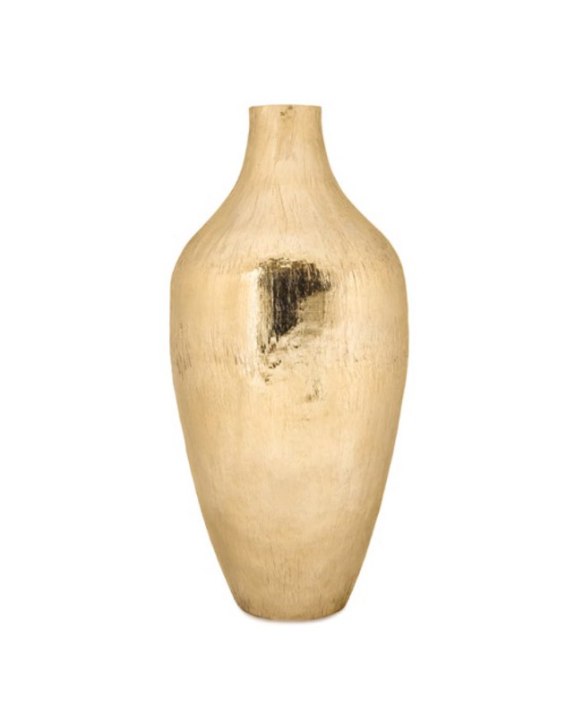 Fade vaso 25x53 cm in metallo dorato Keren
