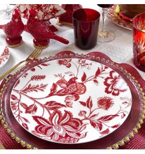 Fade servizio di piatti 18 pezzi in porcellana Armonia Rosso