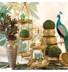 Fade vaso anfora 26x58 cm in metallo dorato Nives