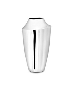 Fade vaso in metallo smaltato argento 36 cm Shine