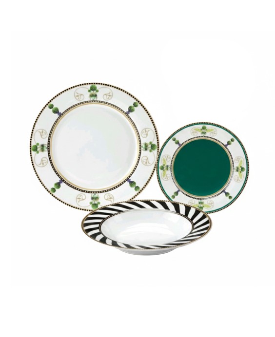 Fade servizio di piatti 18 pz in porcellana Colony