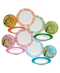 Fade servizio di piatti 12 pz colori assortiti Parrot