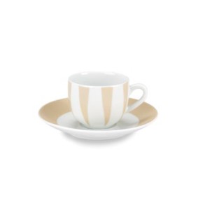 Fade set 6 tazzine da caffè in porcellana Geometric Tortora