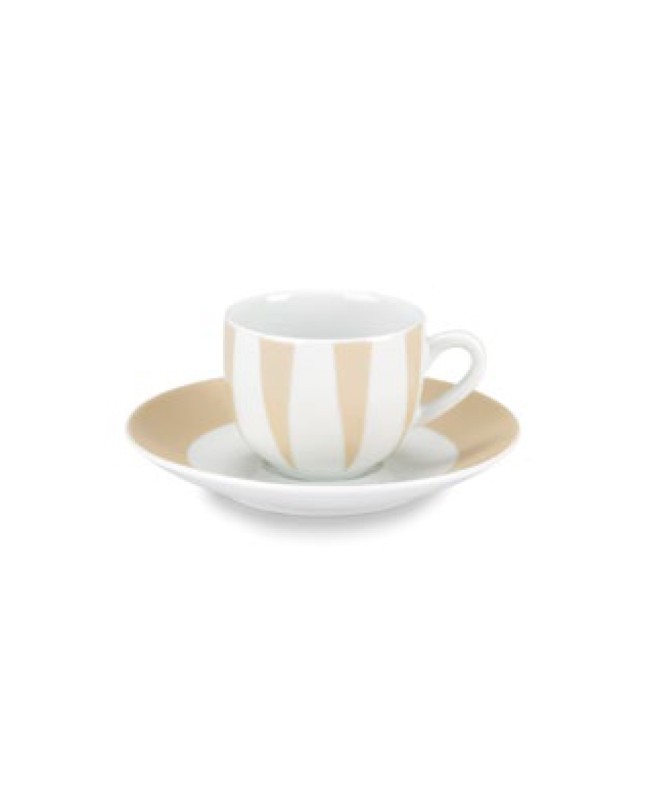 Fade set 6 tazzine da caffè in porcellana Geometric Tortora