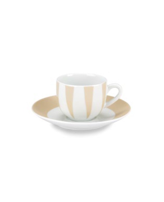 Fade set 6 tazzine da caffè in porcellana Geometric Tortora