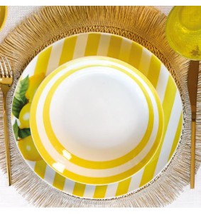 Fade servizio di piatti da 18 pz in ceramica Lemon