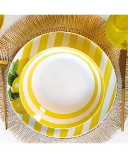 Fade servizio di piatti da 18 pz in ceramica Lemon
