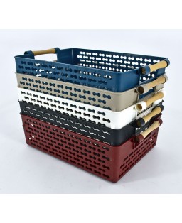 Cesta in Eco-Plastik con maniglie GIULIA 23x32xH10cm vari colori