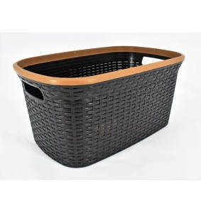 Cesta per bucato RATTAN PLASTIK noce 55x35xH26cm