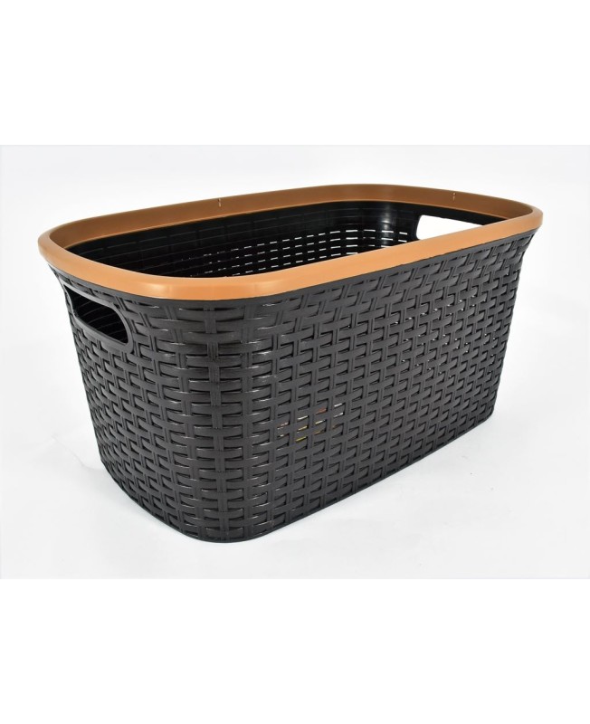 Cesta per bucato RATTAN PLASTIK noce 55x35xH26cm
