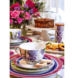 Set 6 tazzine da caffè con piattino in porcellana LILIBETH Fade